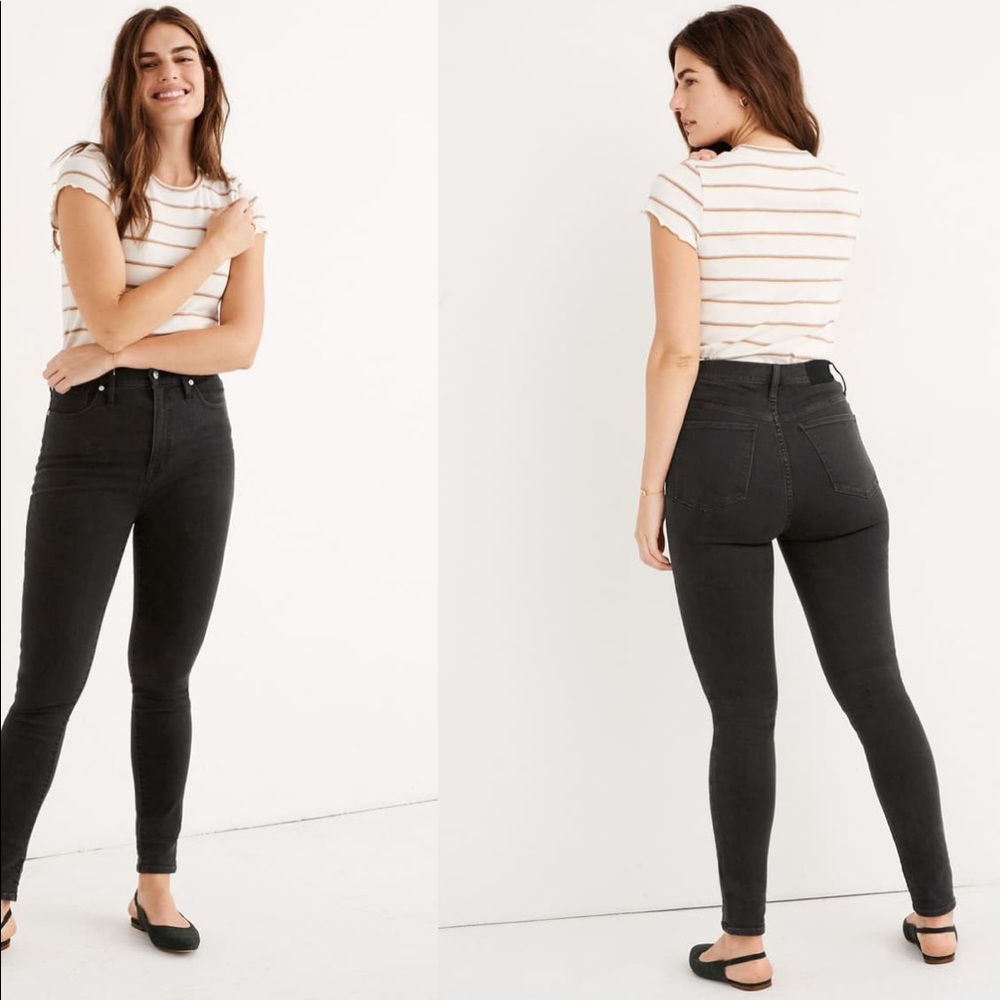 Madewell 11” High Rise Skinny Jean Black 26